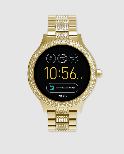 Smartwatch Fossil FTW6001 de acero dorado y glitz