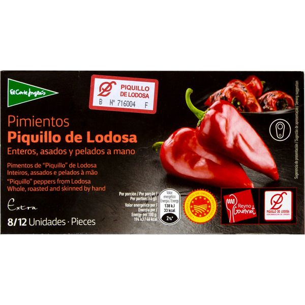 Pimientos piquillo Corte Inglés