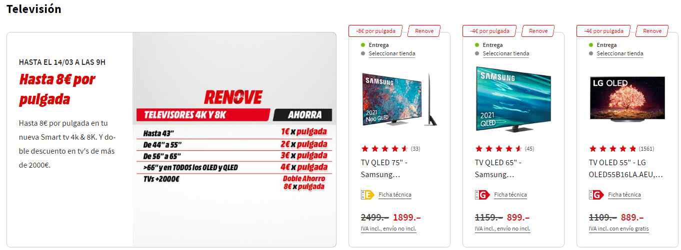 Media Markt: kilos y pulgadas por euros 'Plan Renove' | Noticias