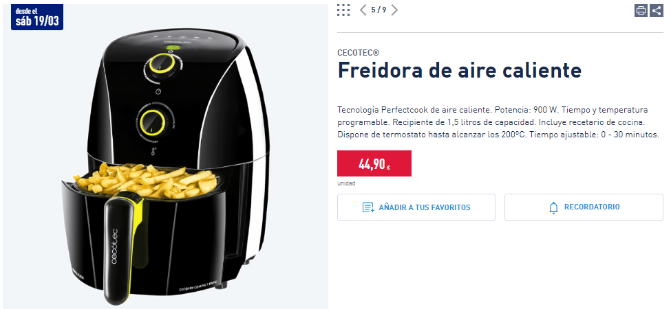 Freidora Aldi