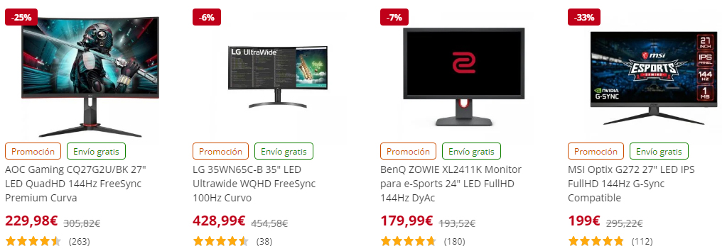 Monitores PC Componentes