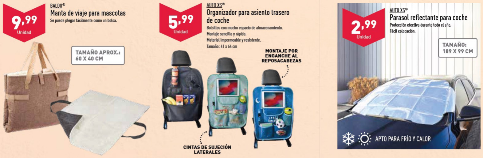 Artículos viaje Aldi