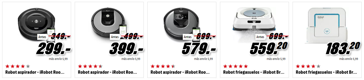 Rebajas robot aspirador Media Markt