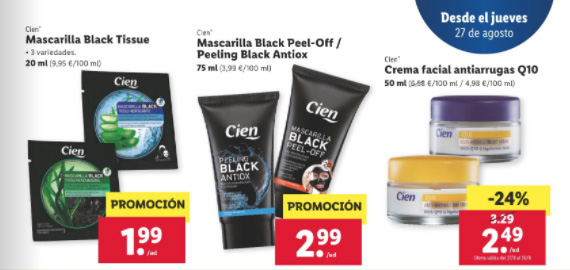 Ofertas cosméticos Cien