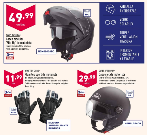 Cascos moto Aldi