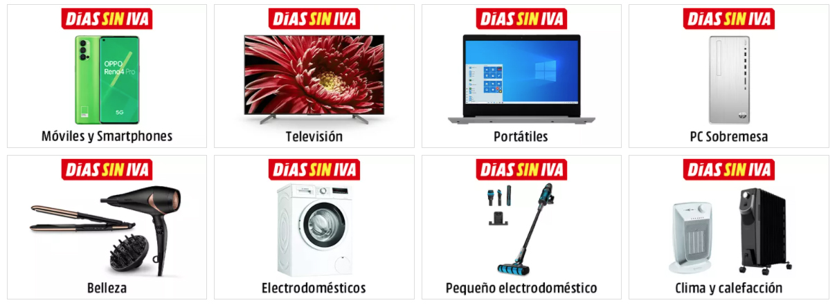 Ofertas sin IVA Media Markt