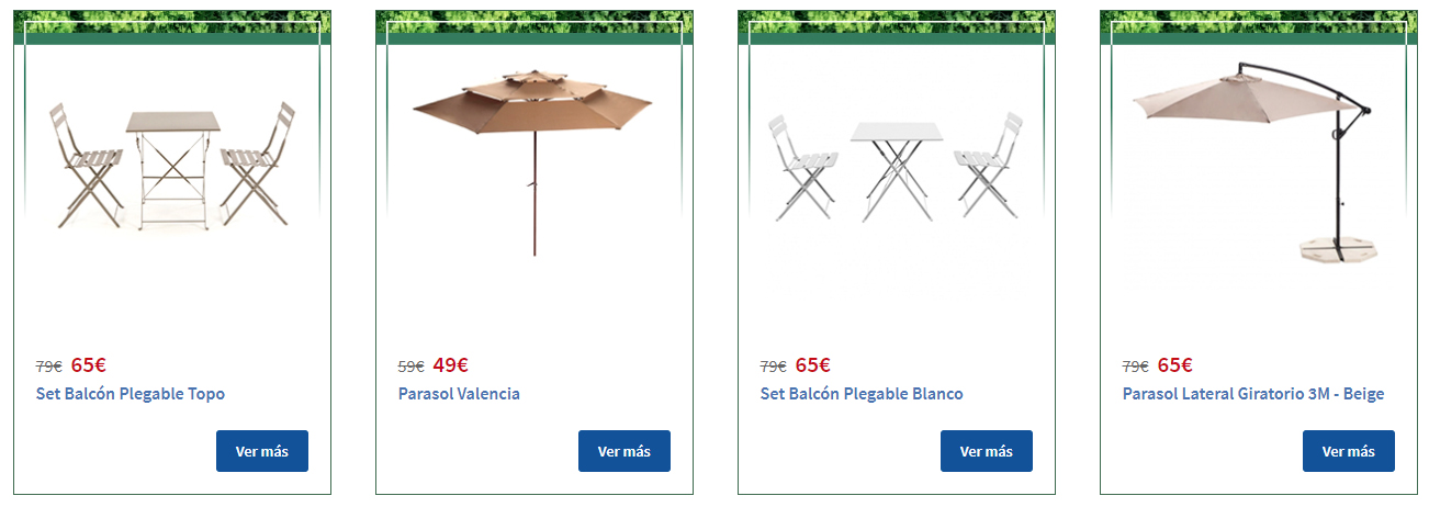 Promoción jardines y terrazas Carrefour