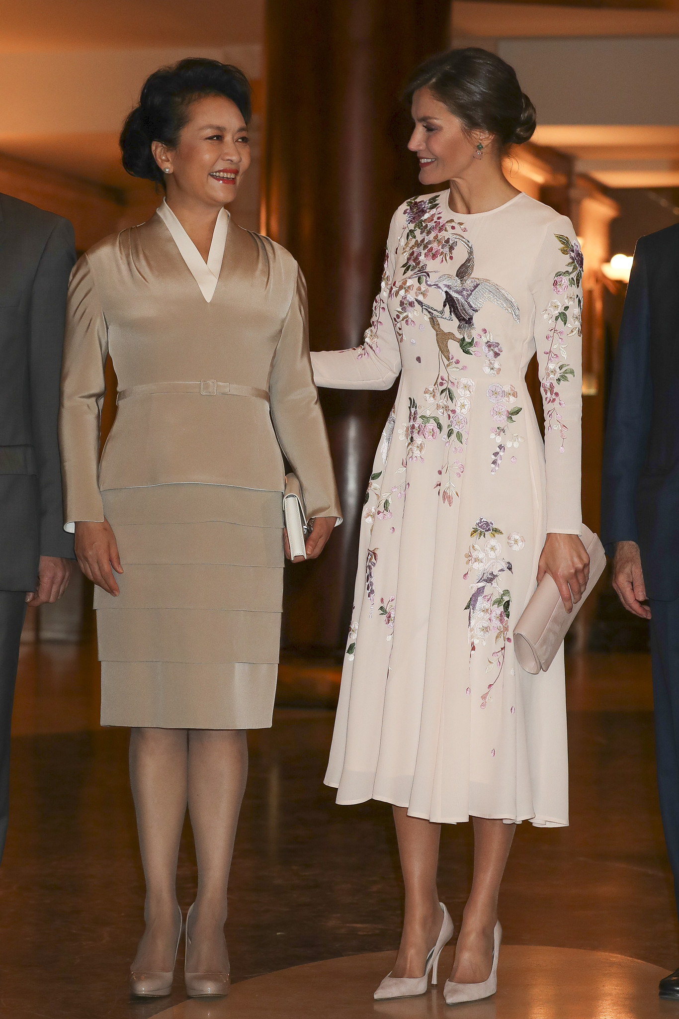 Letizia con la esposa del presidente de China