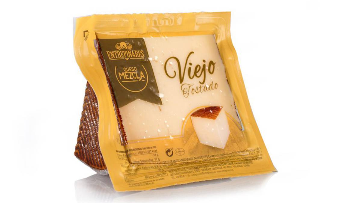 Cuña de queso tostado viejo Entrepinares