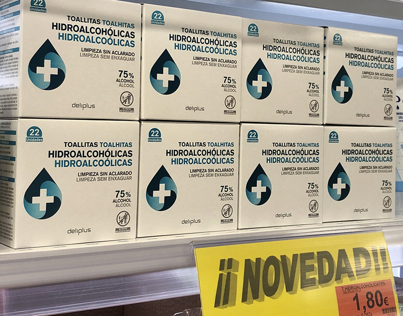 Toallitas hidroalcohólicas Mercadona