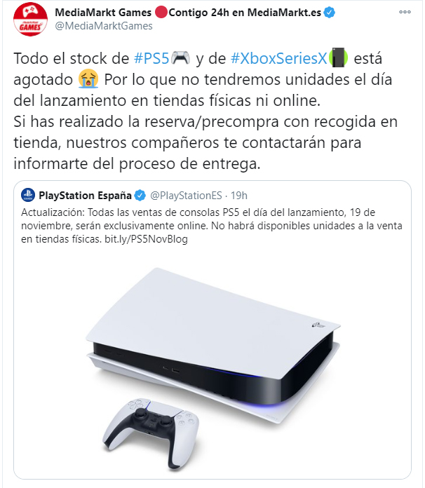 PS5 agotada MM