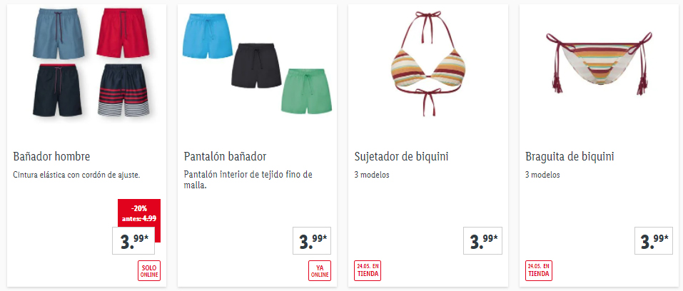 Bañadores y bikinis Lidl