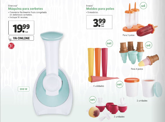 Máquina de sorbetes de Lidl