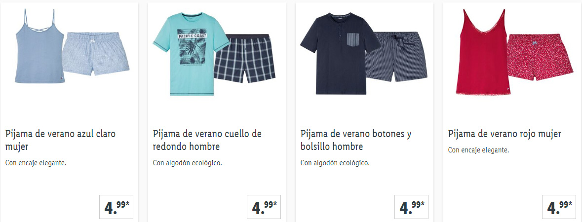 Ofertas pijamas Lidl