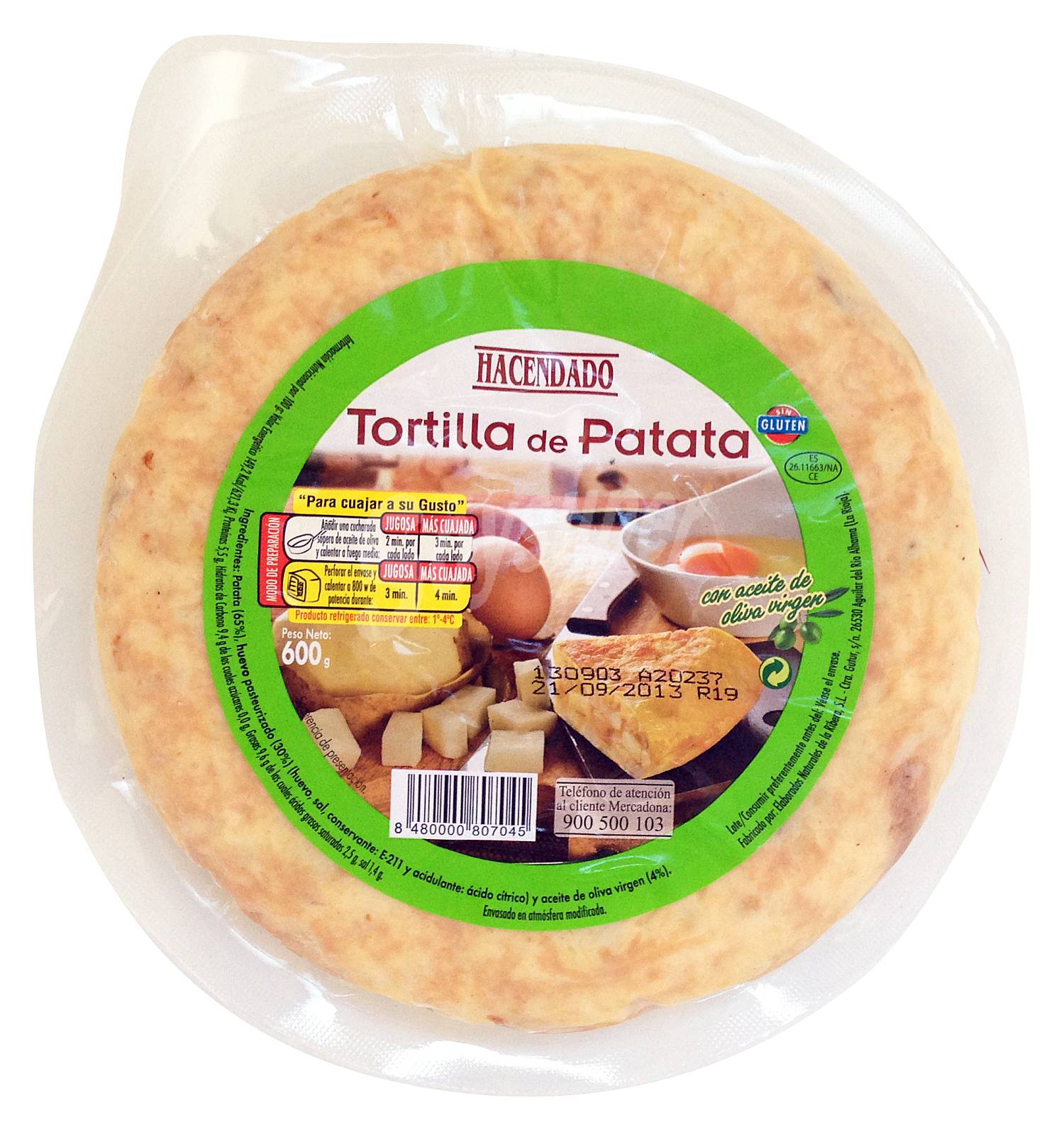 Tortilla de patata de Mercadona