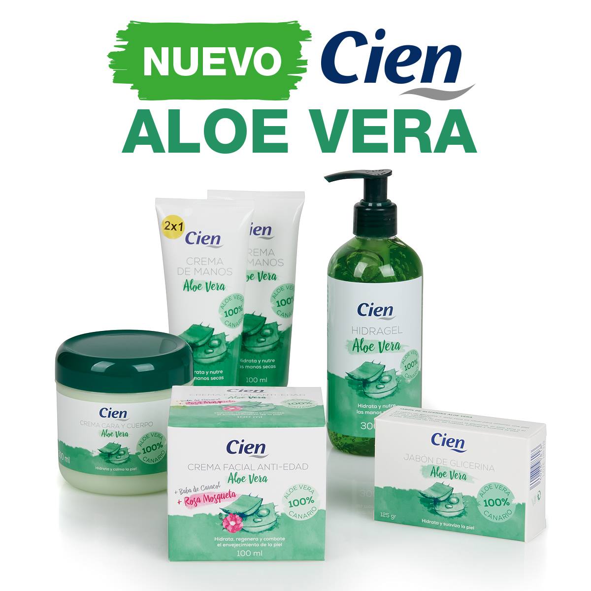 Productos Cien con Aloe Vera