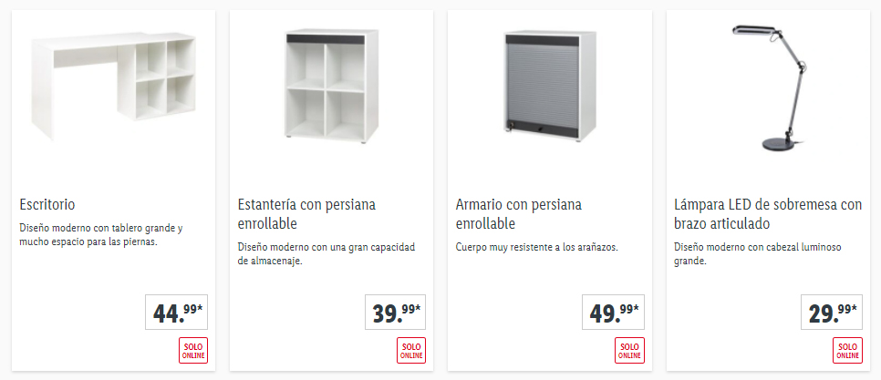 Oficina en casa Lidl