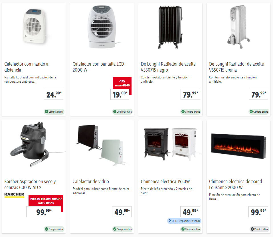 Chimeneas y calefactores Lidl