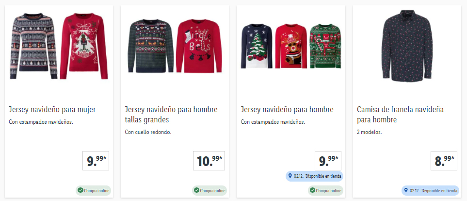 Ropa Navidad Lidl