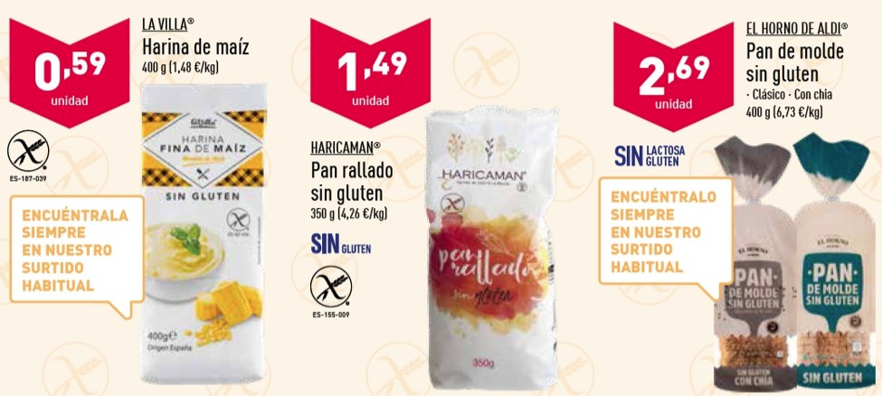 Sin gluten Aldi