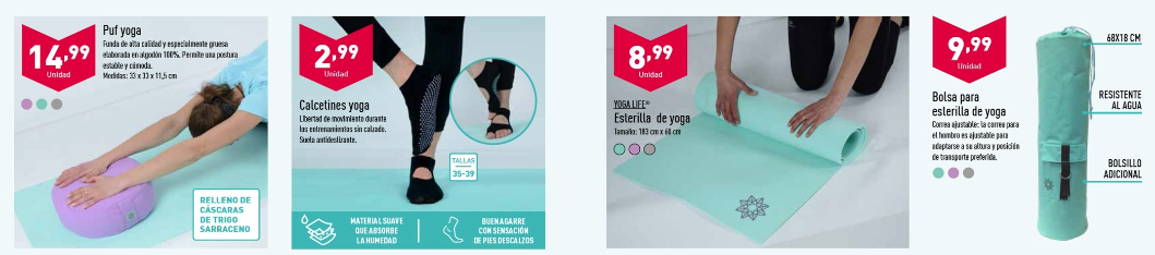 Especial Yoga y Pilates Aldi