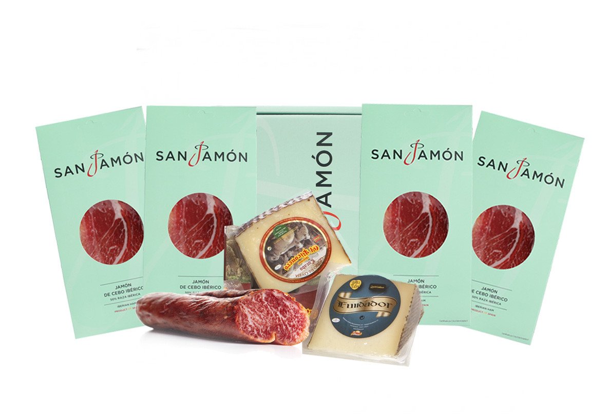 San Jamon Lote Gourmet Excelente Selección de Embutidos Ibéricos y Queso