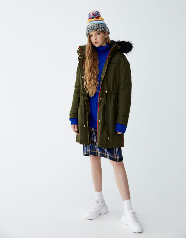 Parka capucha pelo