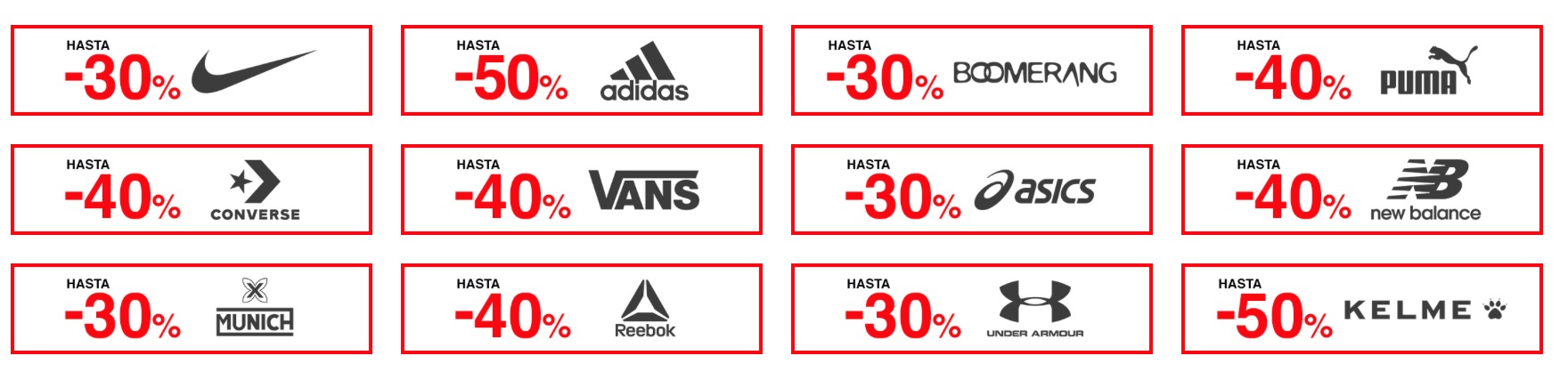 Marcas deportivas con descuentos