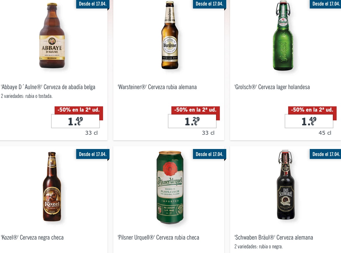 Cervezas del mundo de Lidl