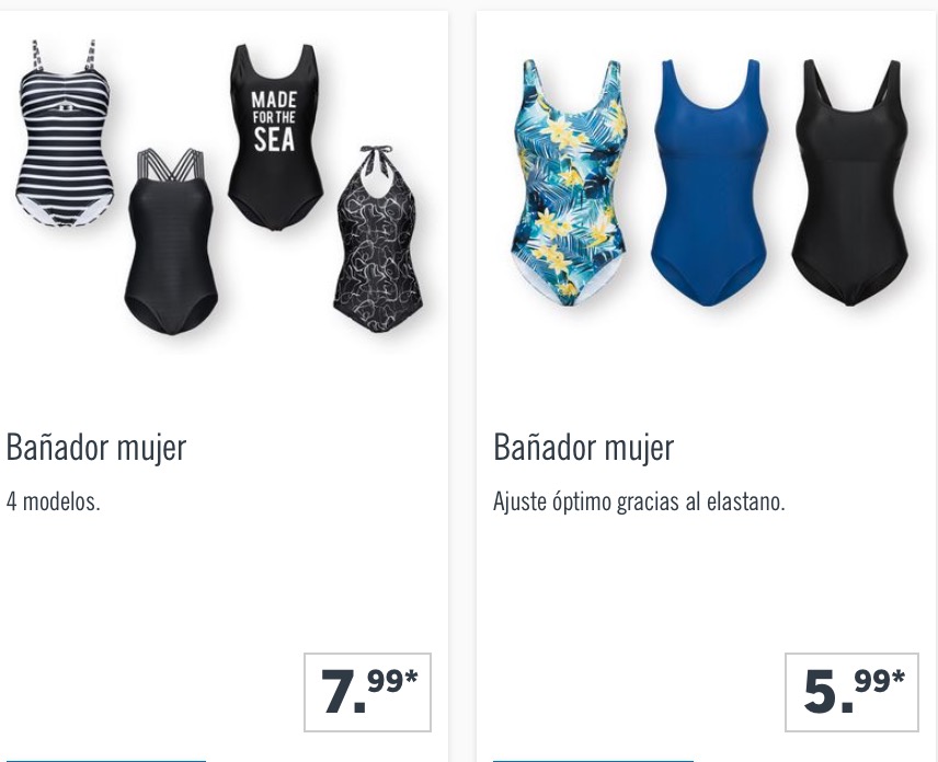Modelos bañadores Lidl