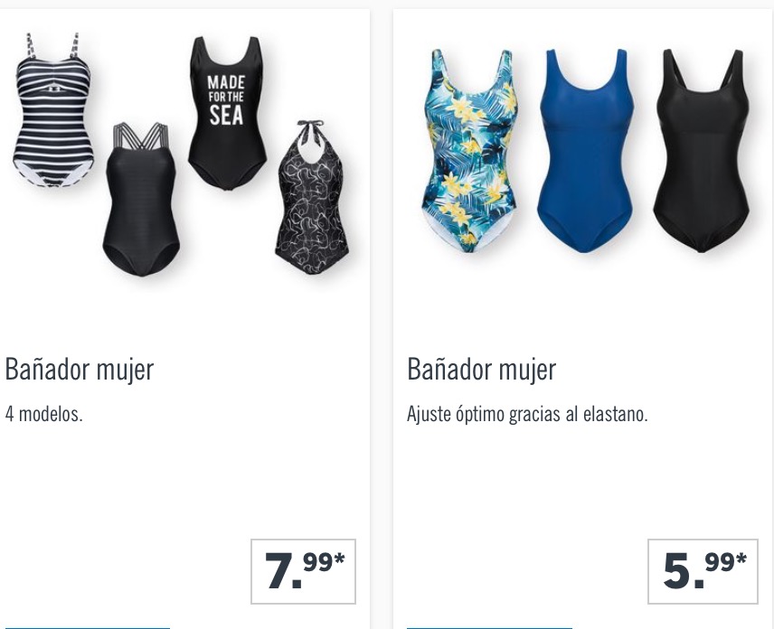 Modelos bañadores Lidl