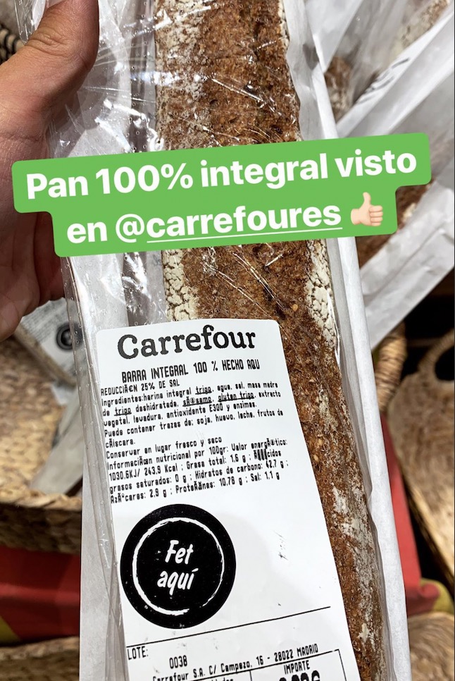 Pan 100% integral de Carrefour