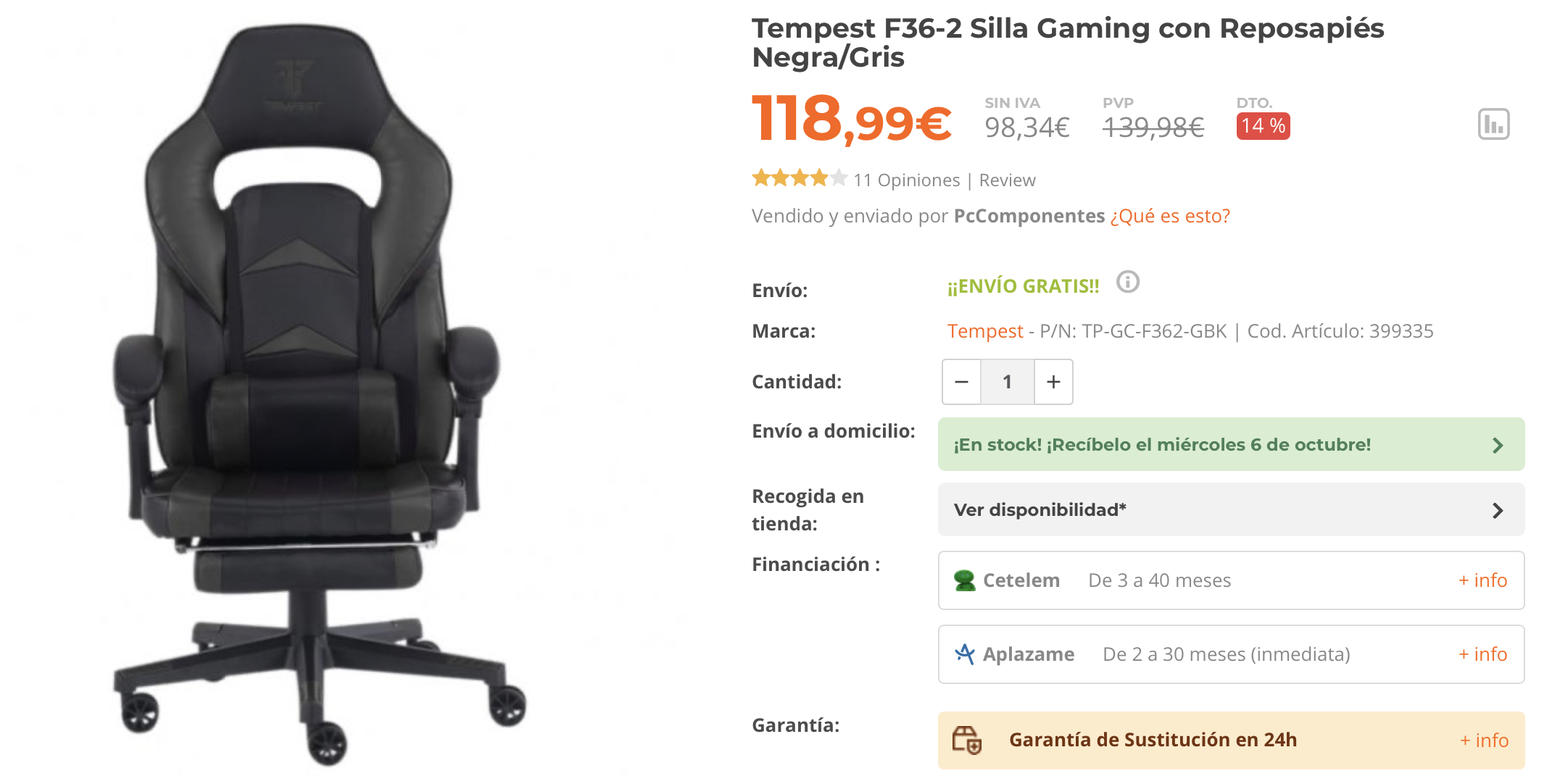 Silla gaming