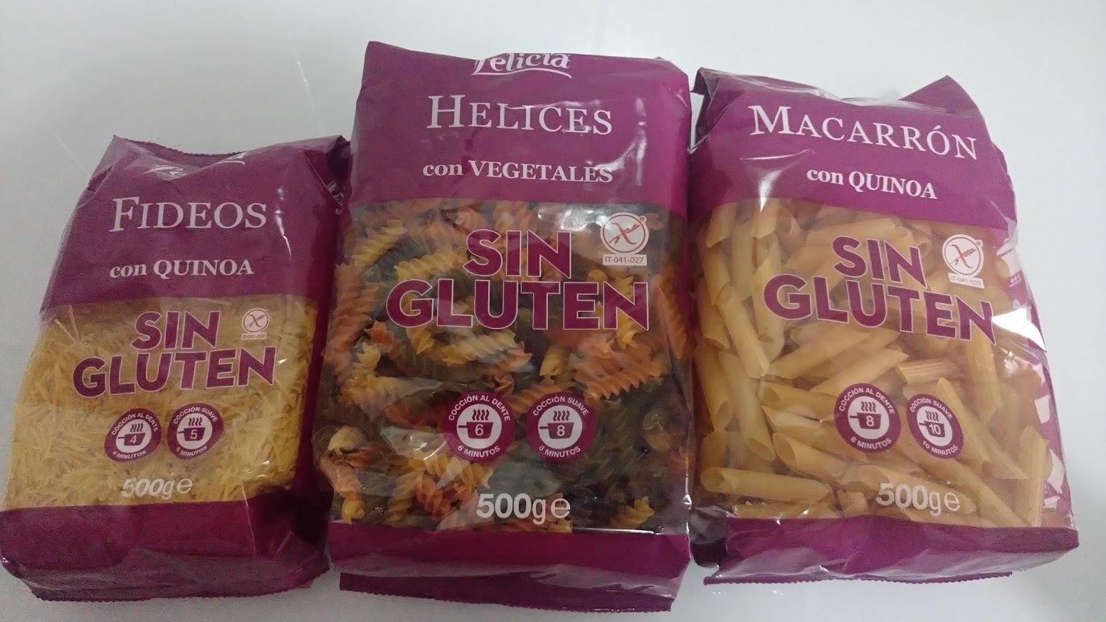 Hélices Vegetales sin gluten