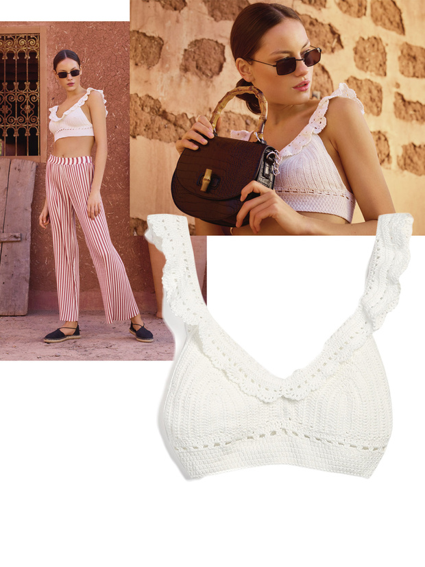 Bikini crochet blanco