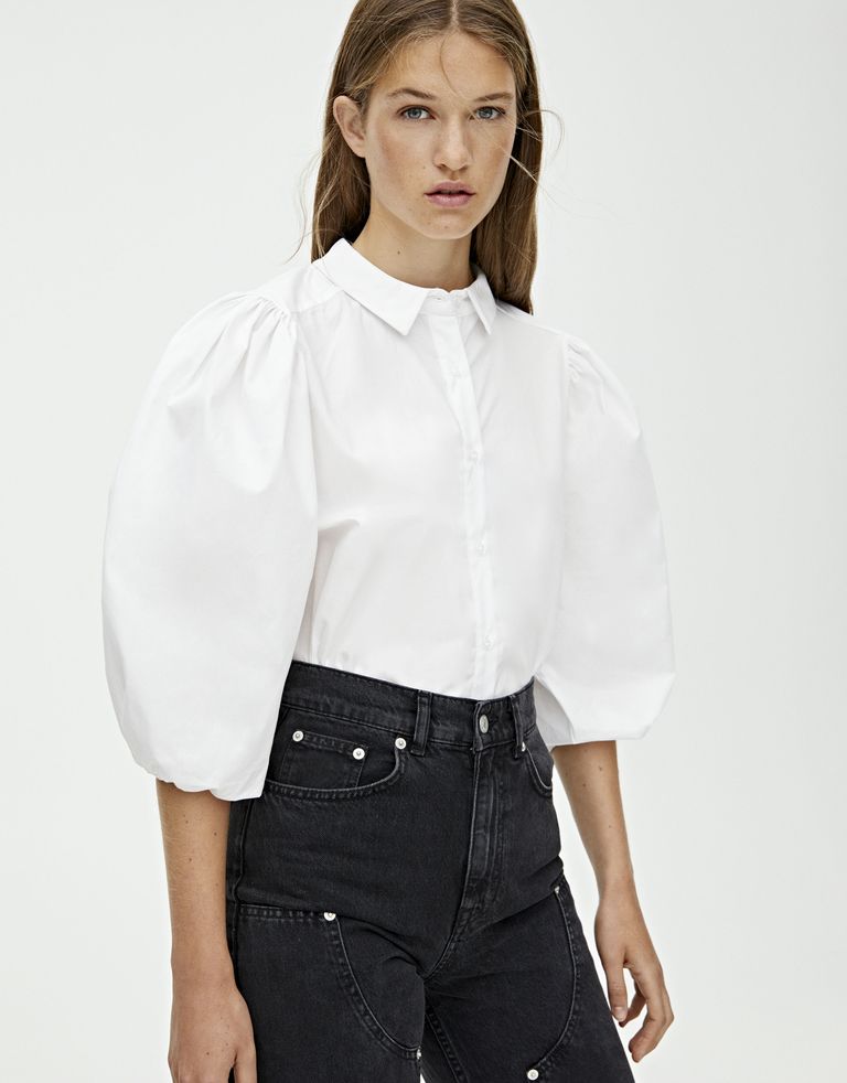 Camisa blanca de Pull & Bear