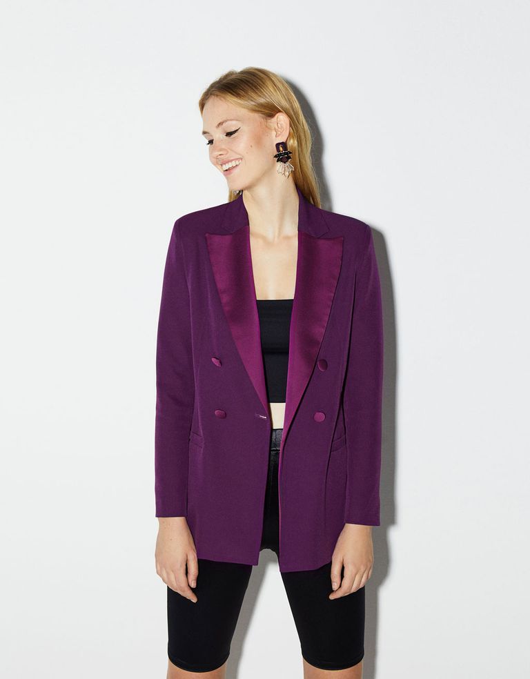 Blazer morado de Bershka