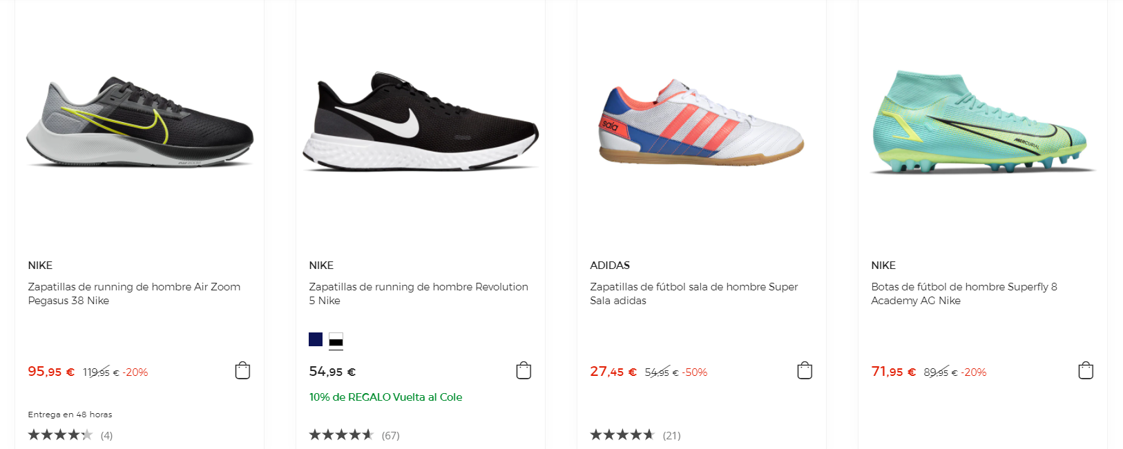 zapatillas - el corte ingles - descuentos