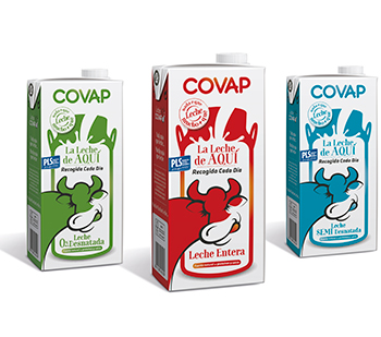 Cartones de leche Covap