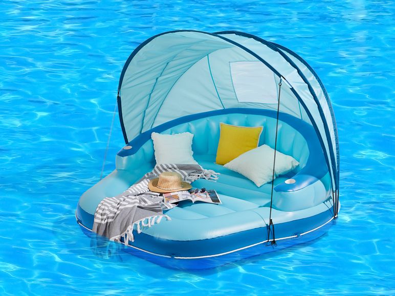 Isla hinchable piscina.Ideal para tumbarse y relajarse por 74,99 euros.