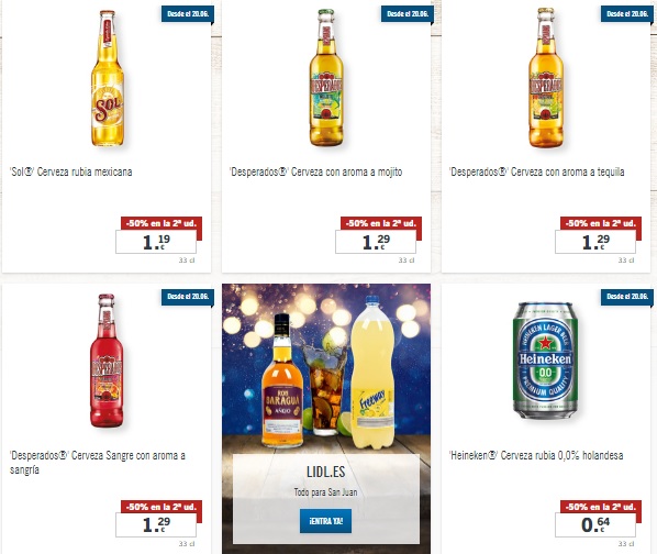 teléfono servidor Absolutamente Lidl: Por San Juan, cervezas internacionales al 50 por ciento la segunda  unidad | Noticias De