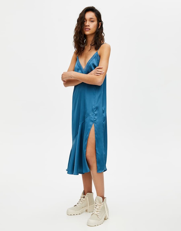 Vestido lencero de Pull&Bear