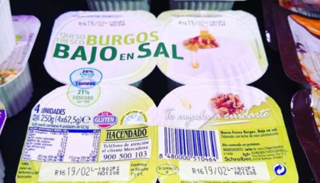 Queso burgos bajo en sal