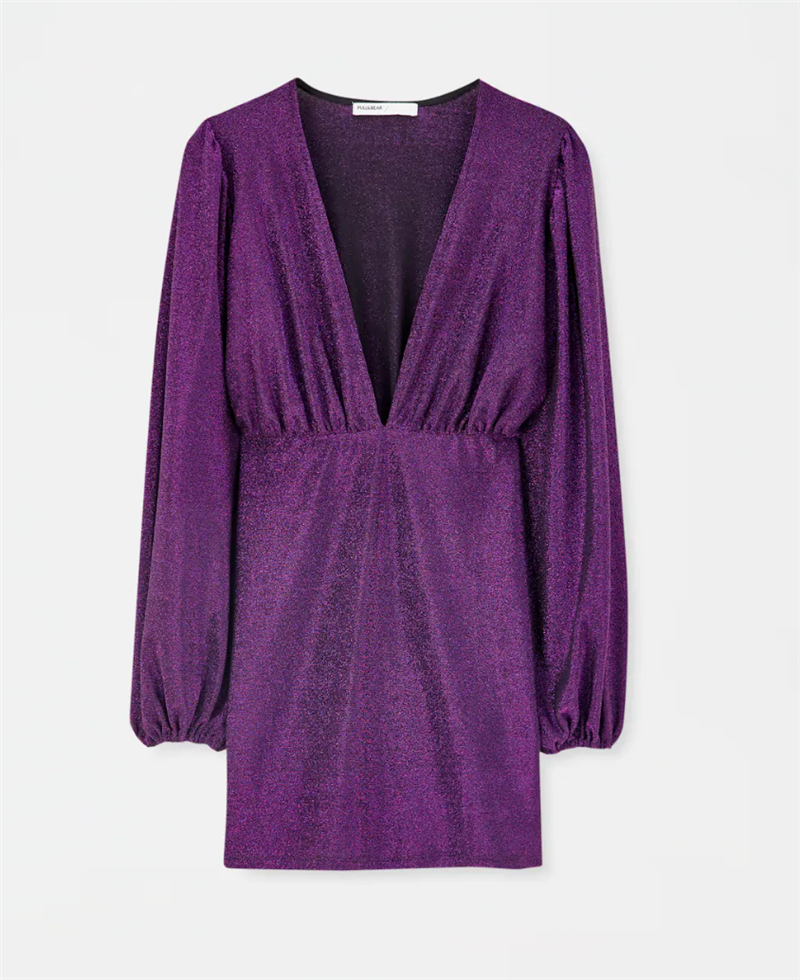 Vestido morado de Pull & Bear