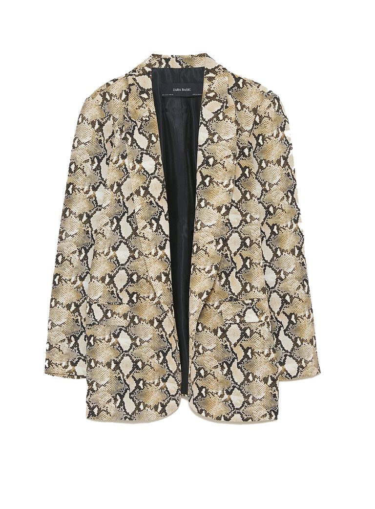 Blazer estampado de serpiente de Zara