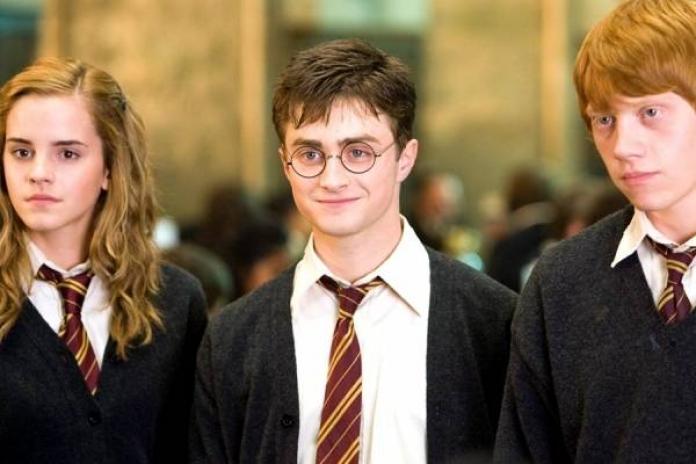 Harry Potter y sus amigos en la película