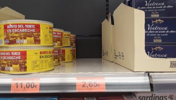 Hueco en Mercadona por la desaparición del salmón en lata