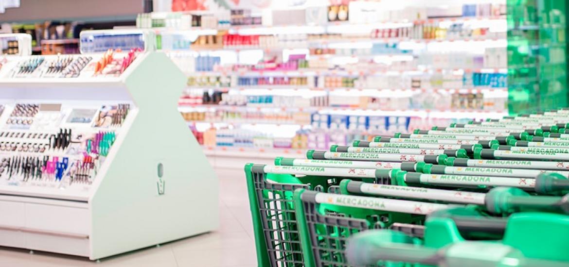 supermercados Mercadona, sección de perfumería