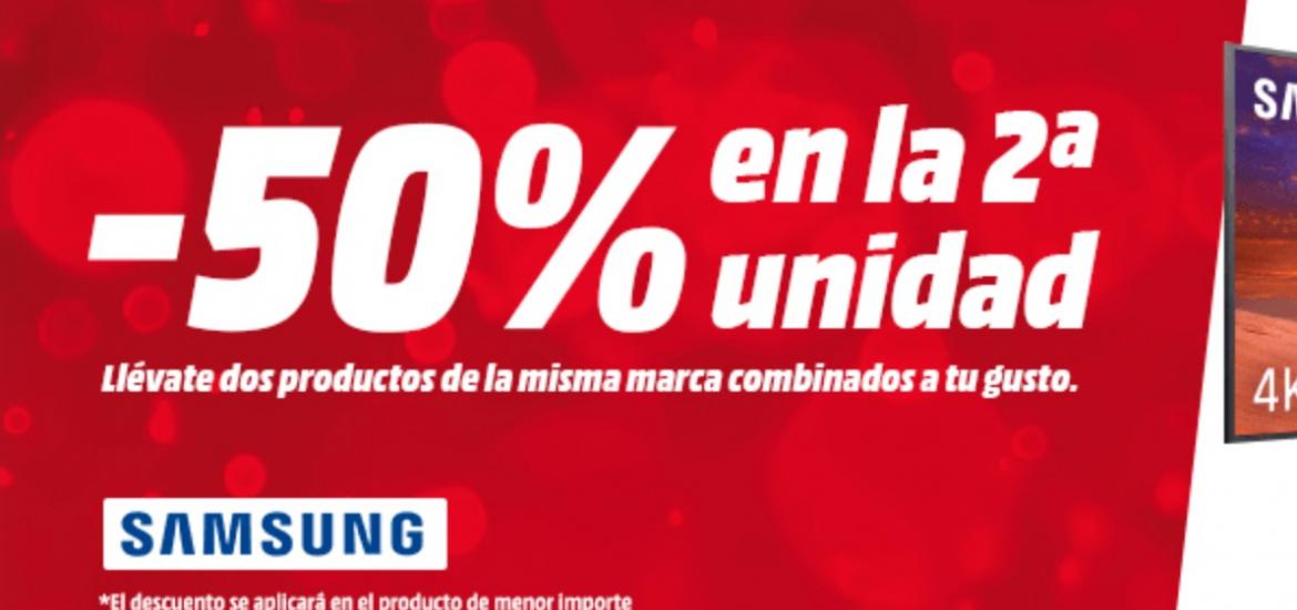 Oferta del 50% en la segunda unidad