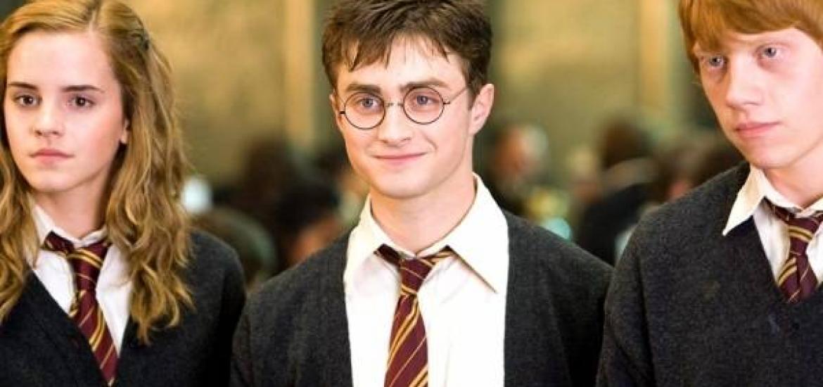Harry Potter y sus amigos en la película